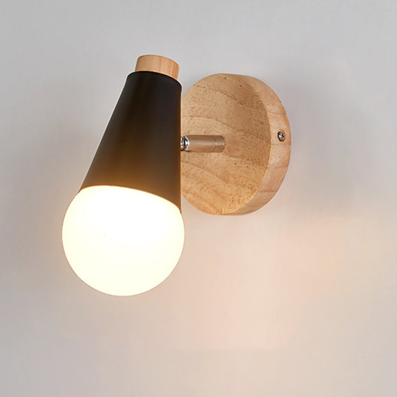 Ángulo ajustable 1 Luz de luz CONO Luz de pared Macaron Minimalista Metalista de metal de estilo