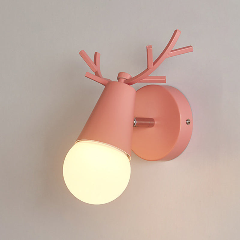 Ángulo ajustable 1 Luz de luz CONO Luz de pared Macaron Minimalista Metalista de metal de estilo