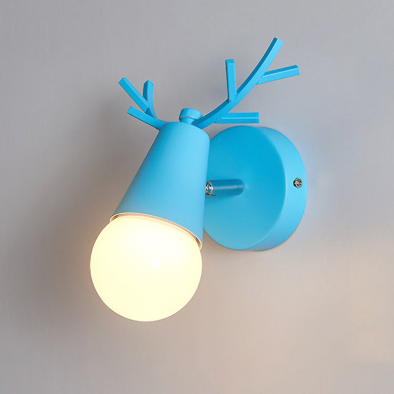 Ángulo ajustable 1 Luz de luz CONO Luz de pared Macaron Minimalista Metalista de metal de estilo