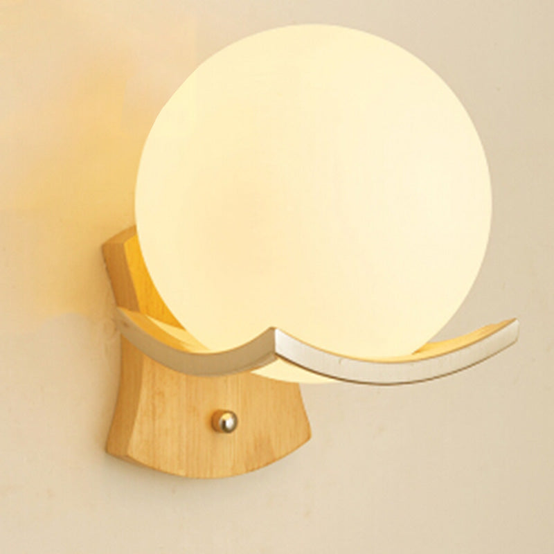 Spherical Wall Disconce Japanese Glass 1 Light Sponces con control inteligente