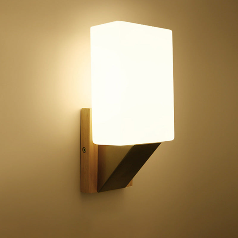 Wandleuchter japanischer minimalistischer Stil Glas 1 leichte Leuchten für Wohnzimmer Schlafzimmer