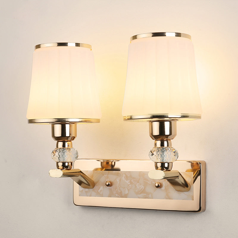 1 Light Armed Sconce Mur Light Modern Minimalist Style Glass Wall Sconce