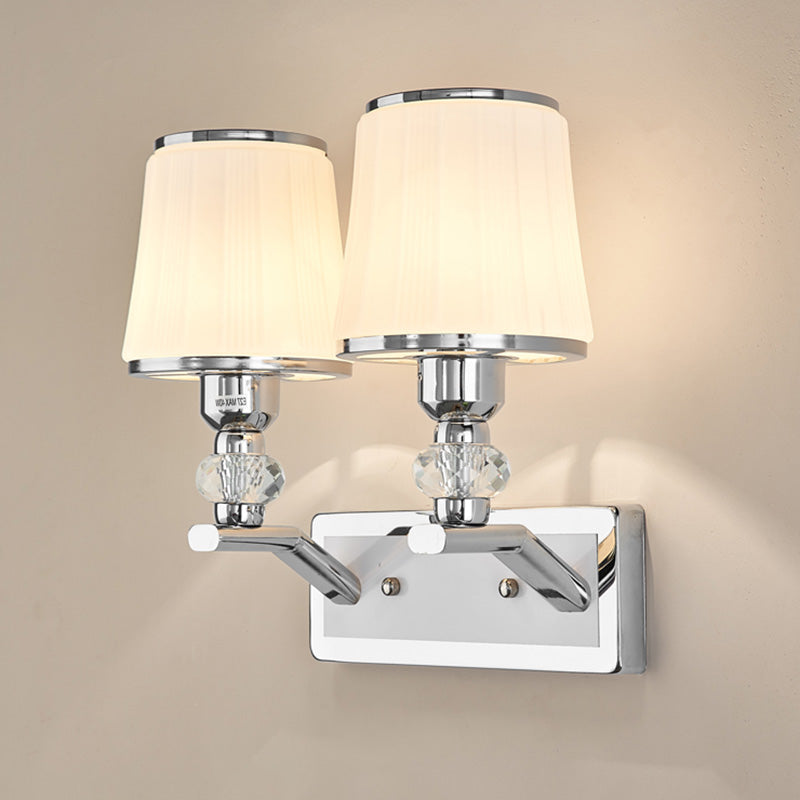 1 Light Armed Sconce Mur Light Modern Minimalist Style Glass Wall Sconce