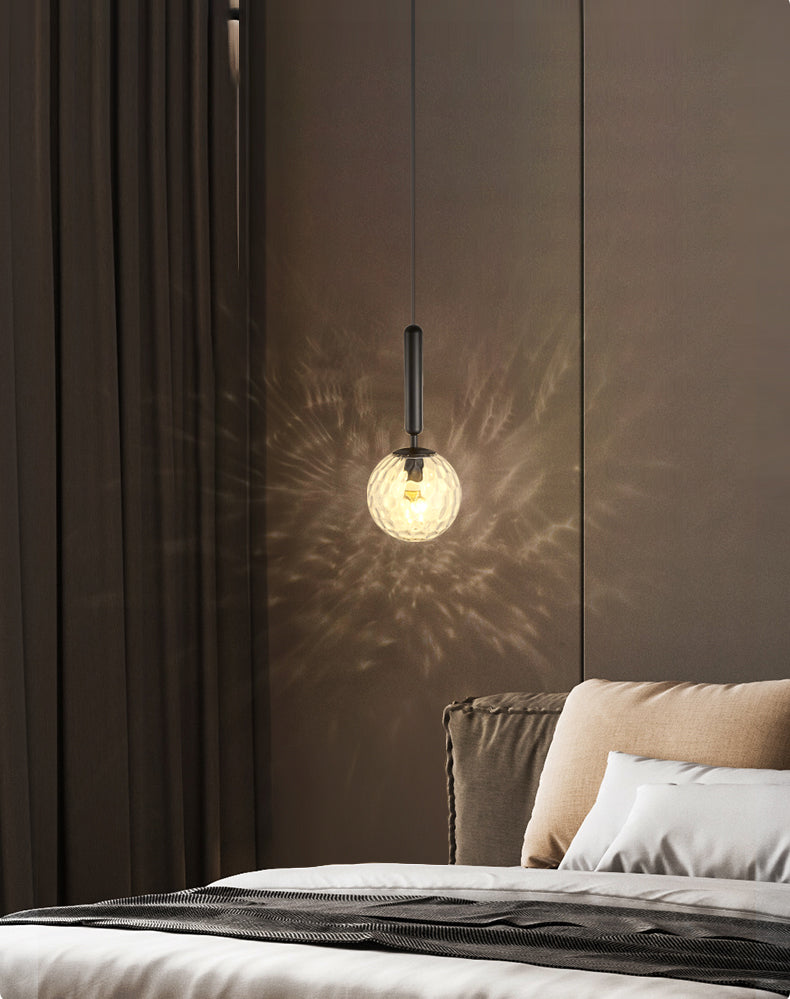 Globe Shaped Wall Sconce Modern Minimalist Style Glass 1 Light Sconces for Bedroom