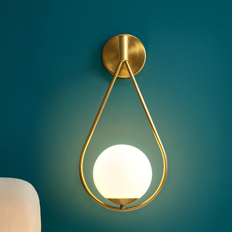 Amplia de pared en forma de globo de vidrio con marco de estrella creativo estilo moderno 1 apliques de luz