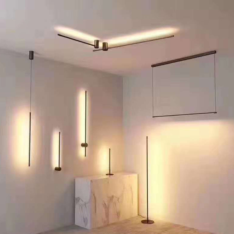 1 Licht linearer Wandleuchten moderner minimalistischer Eisenleuchten Wandleuchte