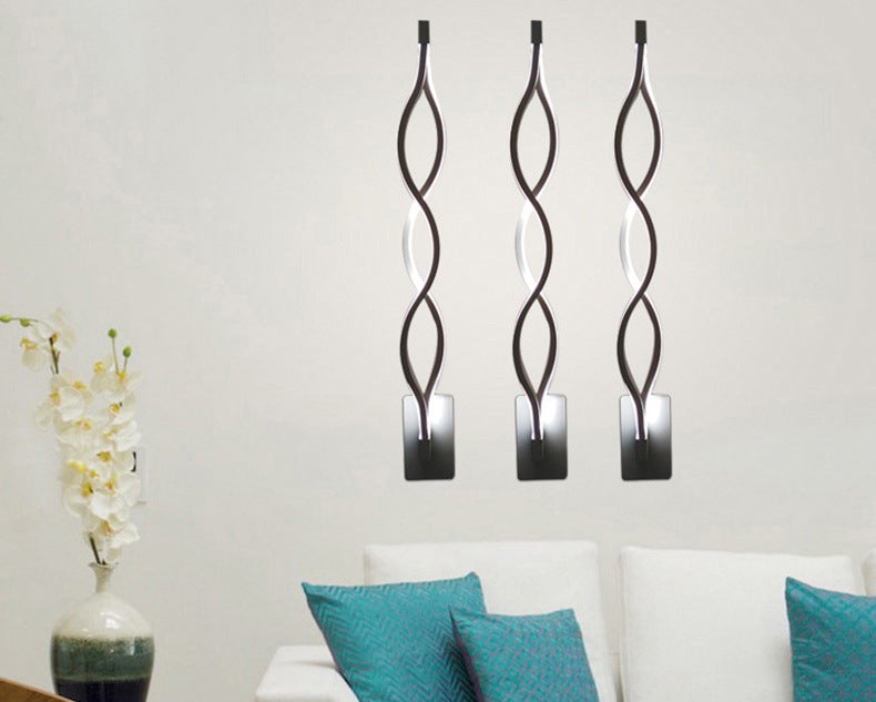 Creative Minimalist Style Linear Wall Sconce Aluminum 2 Lights Sconces