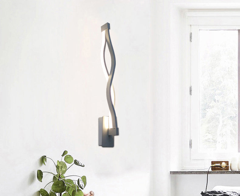 Creative Minimalist Style Linear Wall Sconce Aluminum 2 Lights Sconces