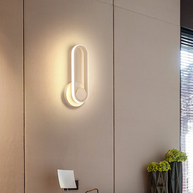 Apliques de pared oblata de estilo minimalista moderno placas de luz