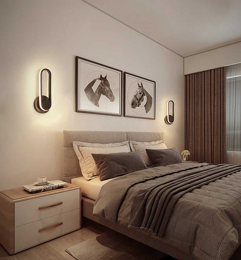 Apliques de pared oblata de estilo minimalista moderno placas de luz