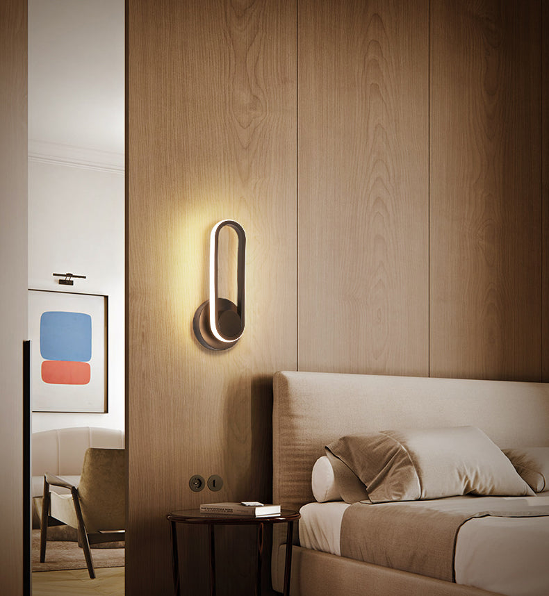 Apliques de pared oblata de estilo minimalista moderno placas de luz