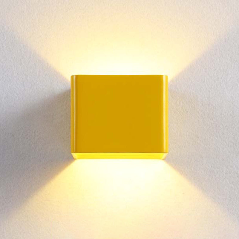 Moderner minimalistischer Stil quadratischer Wandleuchter Aluminium 1 leichte Leuchten für Wohnzimmer