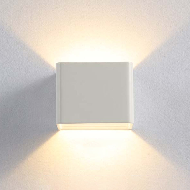 Moderner minimalistischer Stil quadratischer Wandleuchter Aluminium 1 leichte Leuchten für Wohnzimmer