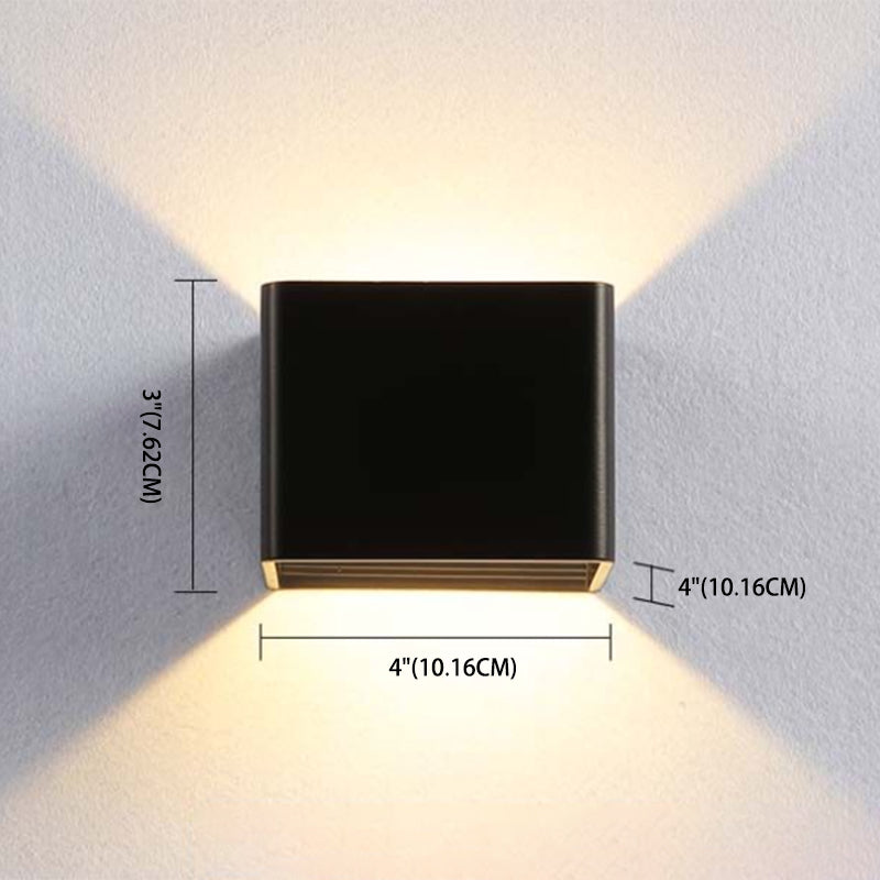 Moderner minimalistischer Stil quadratischer Wandleuchter Aluminium 1 leichte Leuchten für Wohnzimmer