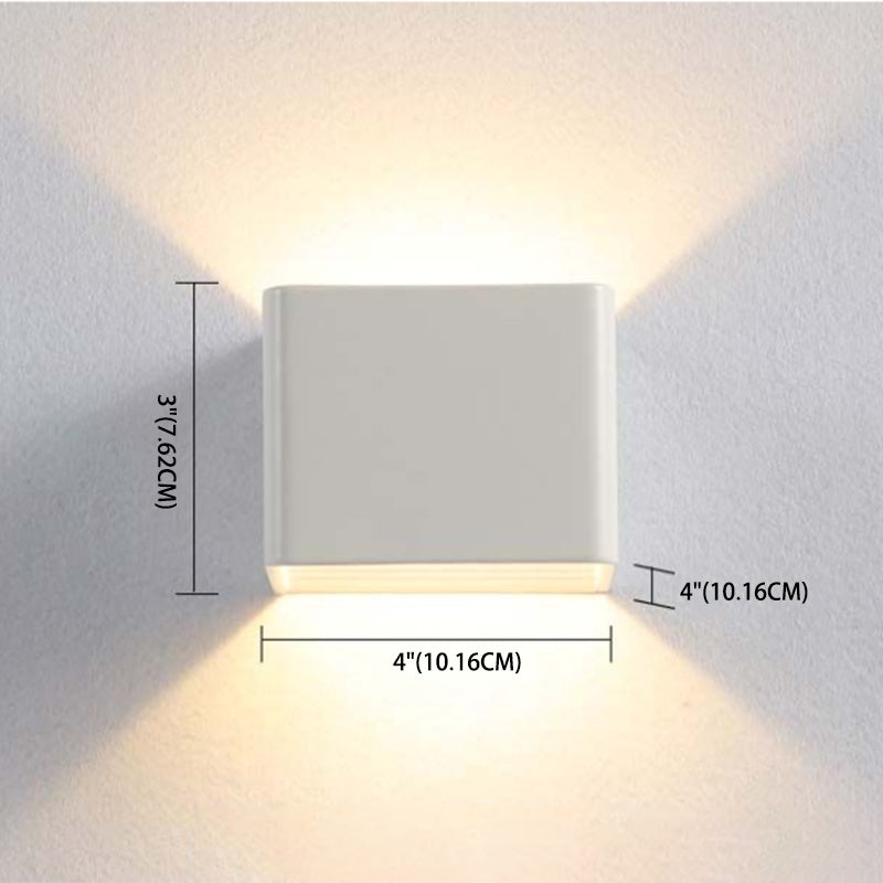 Moderner minimalistischer Stil quadratischer Wandleuchter Aluminium 1 leichte Leuchten für Wohnzimmer