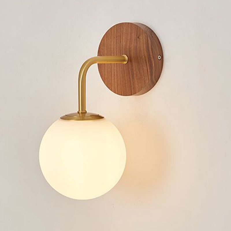 Shaded Sconce Wall Light Chinese Simple Style Copper 1 Light Sconces