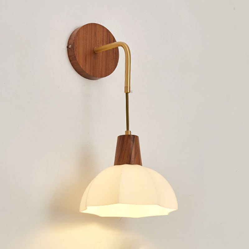 Shaded Sconce Wall Light Chinese Simple Style Copper 1 Light Sconces