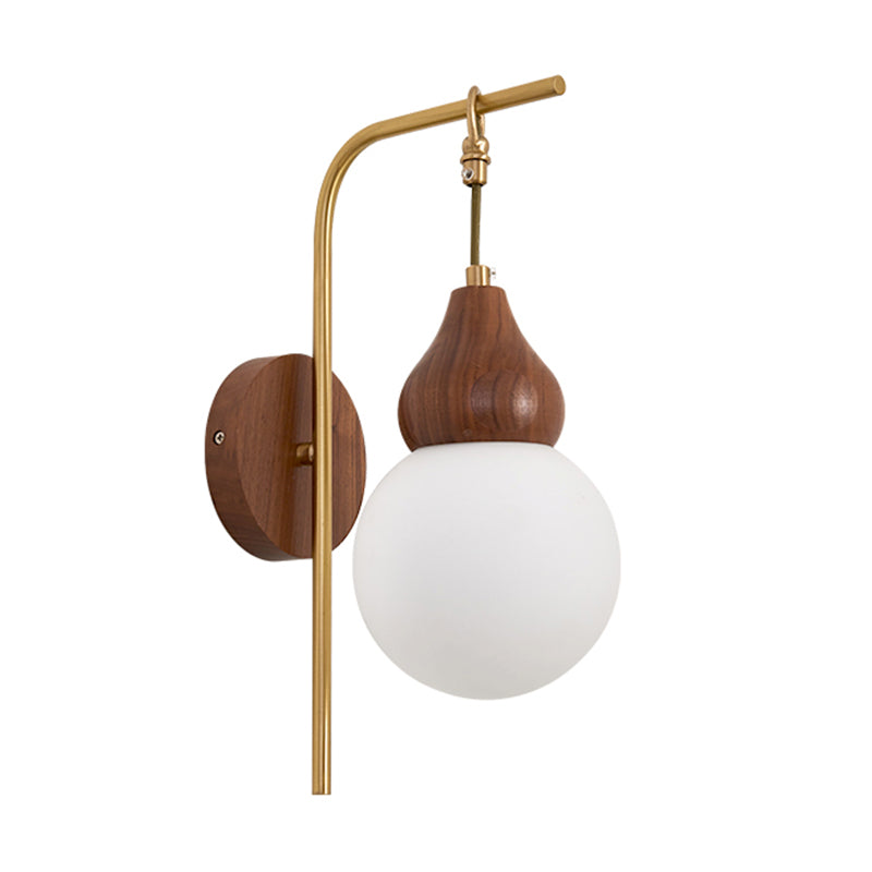 Shaded Sconce Wall Light Chinese Simple Style Copper 1 Light Sconces