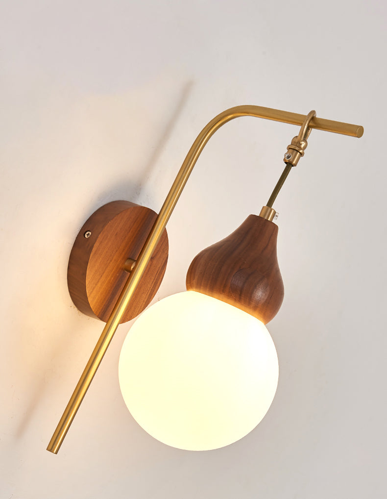 Shaded Sconce Wall Light Chinese Simple Style Copper 1 Light Sconces