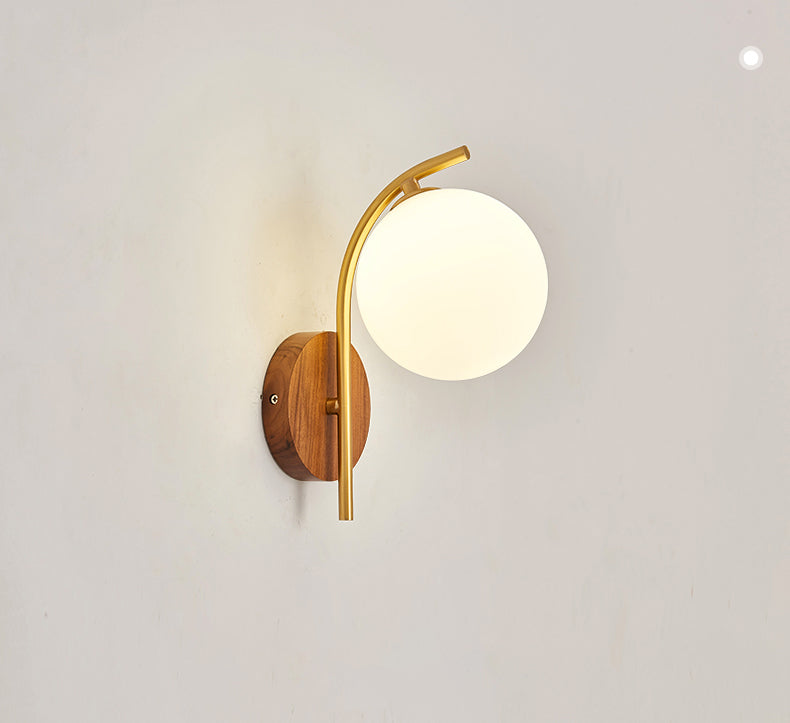 Shaded Sconce Wall Light Chinese Simple Style Copper 1 Light Sconces