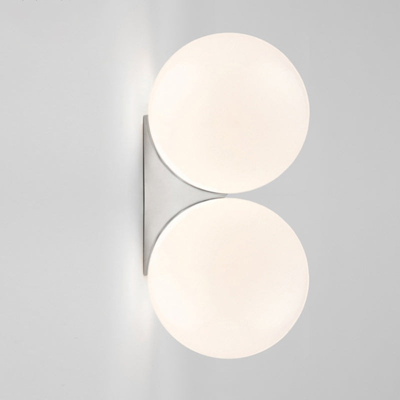 Luz de pared de matrimonio de 1 luces de 1 luces apliques de vidrio de estilo minimalista nórdico