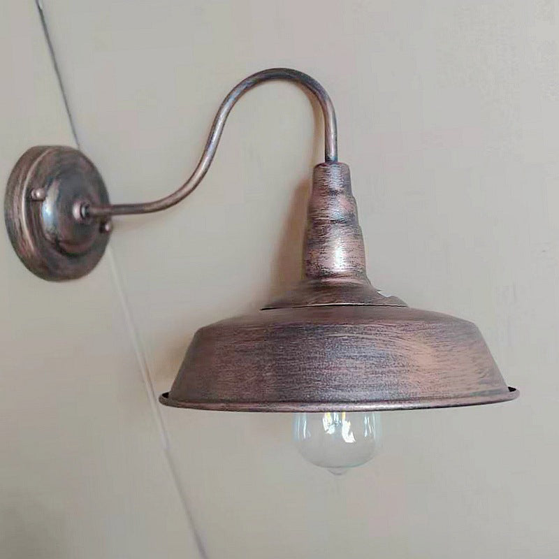 Retro Industrial Style Barn Sconce Wall Light Metal 1 Light Sconces