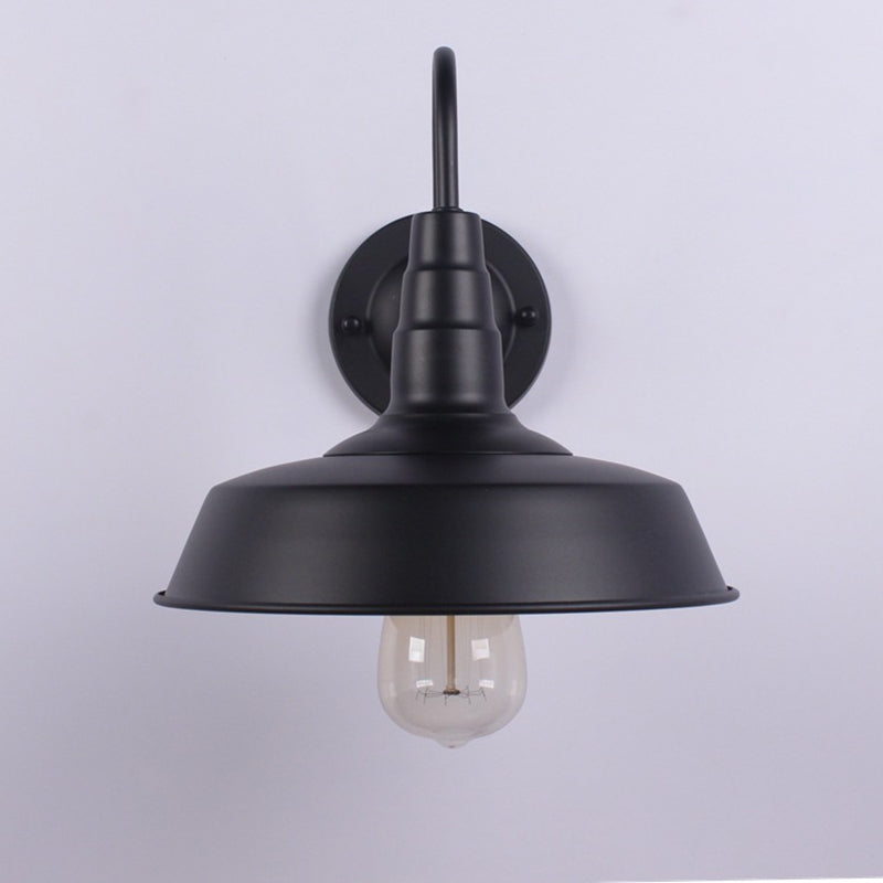 Retro Industrial Style Barn Sconce Wall Light Metal 1 Light Sconces