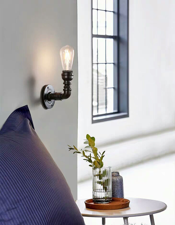 Lampadine aperte con funce parete luce retrò stile industriale in metallo 1 luce leggera