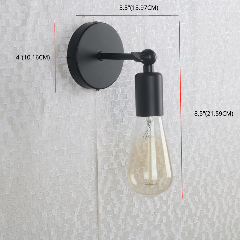 Lampadine aperte con funce parete luce retrò stile industriale in metallo 1 luce leggera