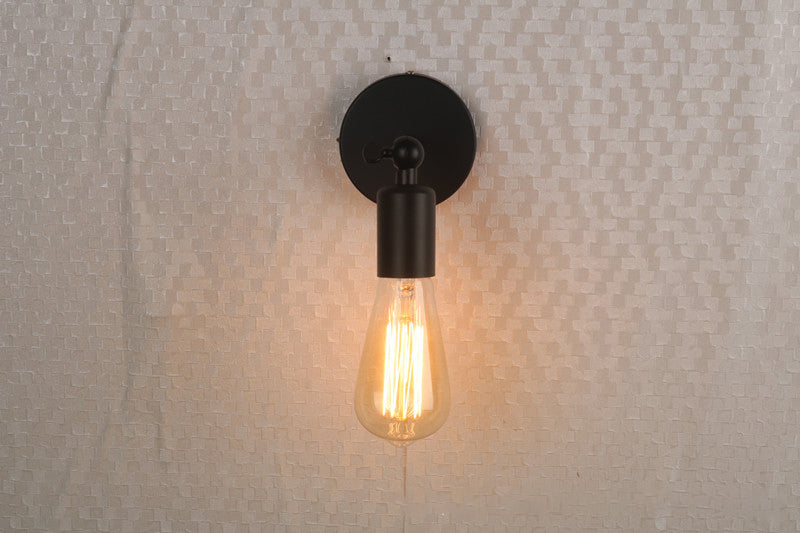 Lampadine aperte con funce parete luce retrò stile industriale in metallo 1 luce leggera