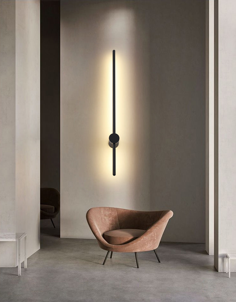 Estilo minimalista moderno Diconteo de pared lineal acrílico 1 apliques de luz