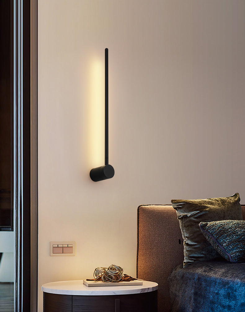 Estilo minimalista moderno Diconteo de pared lineal acrílico 1 apliques de luz
