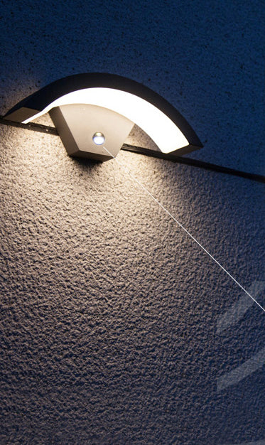 Arced Sconce Light Fixture Modern Minimalist Style Aluminum 1 Light Sconces