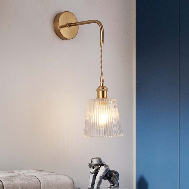 Cylindrical Sconce Light Fixture Nordic Light Extravagant Style Glass 1 Light Sconces