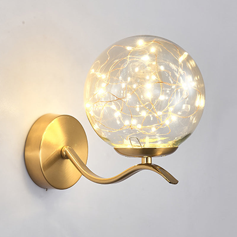 Creative Nordic Nordic Stipical Sconce Sconce Lampade Glass 1 Prononi leggeri