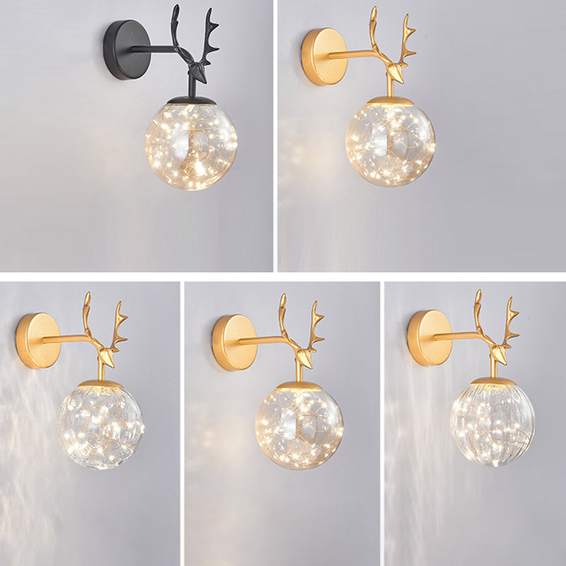 Creative Nordic Nordic Stipical Sconce Sconce Lampade Glass 1 Prononi leggeri