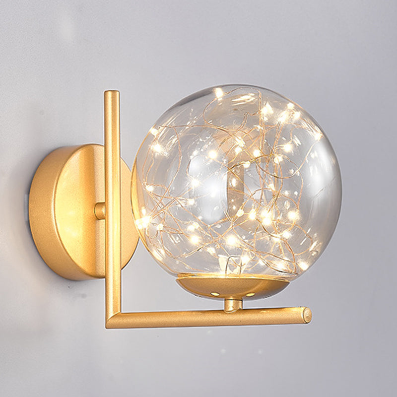 Creative Nordic Nordic Stipical Sconce Sconce Lampade Glass 1 Prononi leggeri