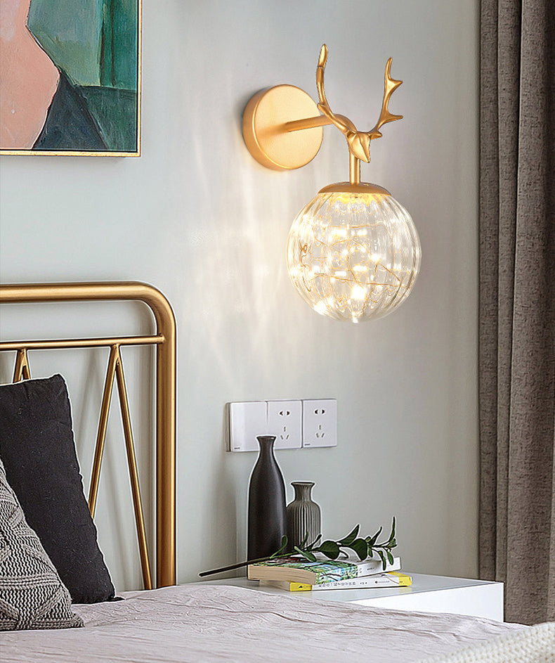 Creative Nordic Nordic Stipical Sconce Sconce Lampade Glass 1 Prononi leggeri