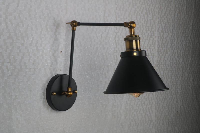 1-Light Cone Gnonce Lightture American Industrial Style Pichées en fer