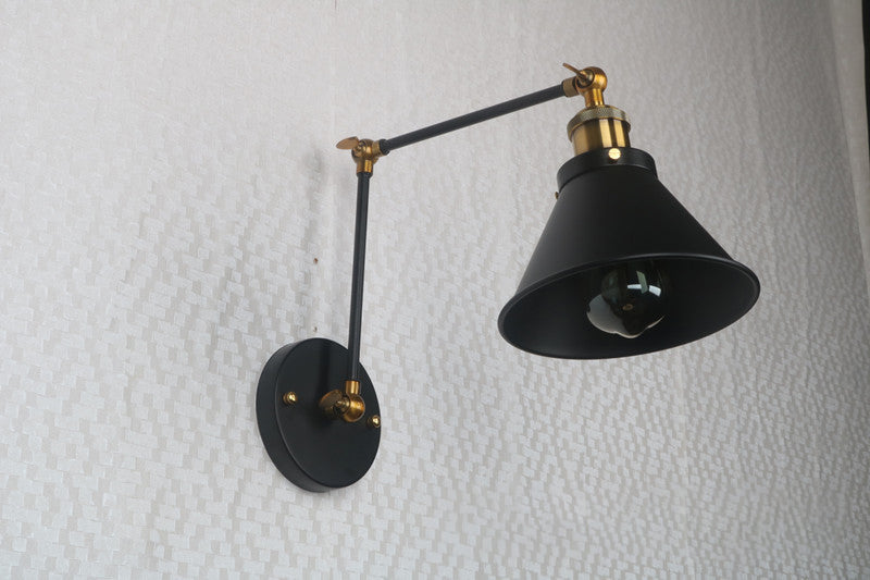 1-Light Cone Gnonce Lightture American Industrial Style Pichées en fer