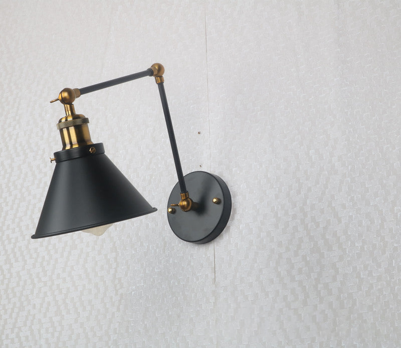 1-Light Cone Gnonce Lightture American Industrial Style Pichées en fer