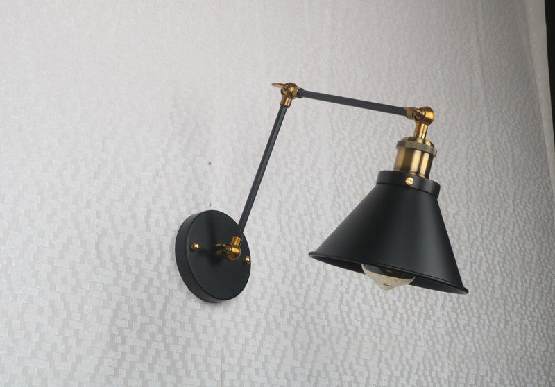 1-Light Cone Gnonce Lightture American Industrial Style Pichées en fer