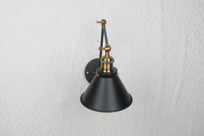 1-Light Cone Gnonce Lightture American Industrial Style Pichées en fer