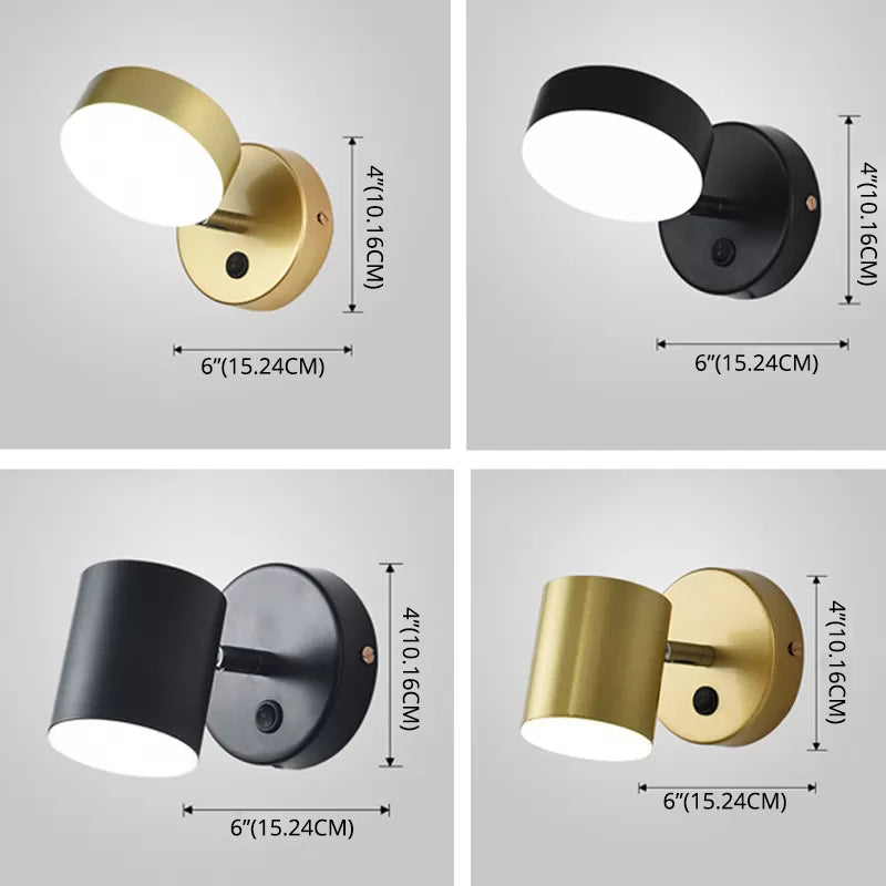 Luminaire à applique cylindrericale Métal de style moderne 1 appliques lumineuses