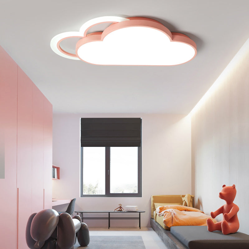 LED-Unterputzleuchte für Schlafzimmer, moderne, deckennahe Beleuchtung mit Cloud-Metallschirm
