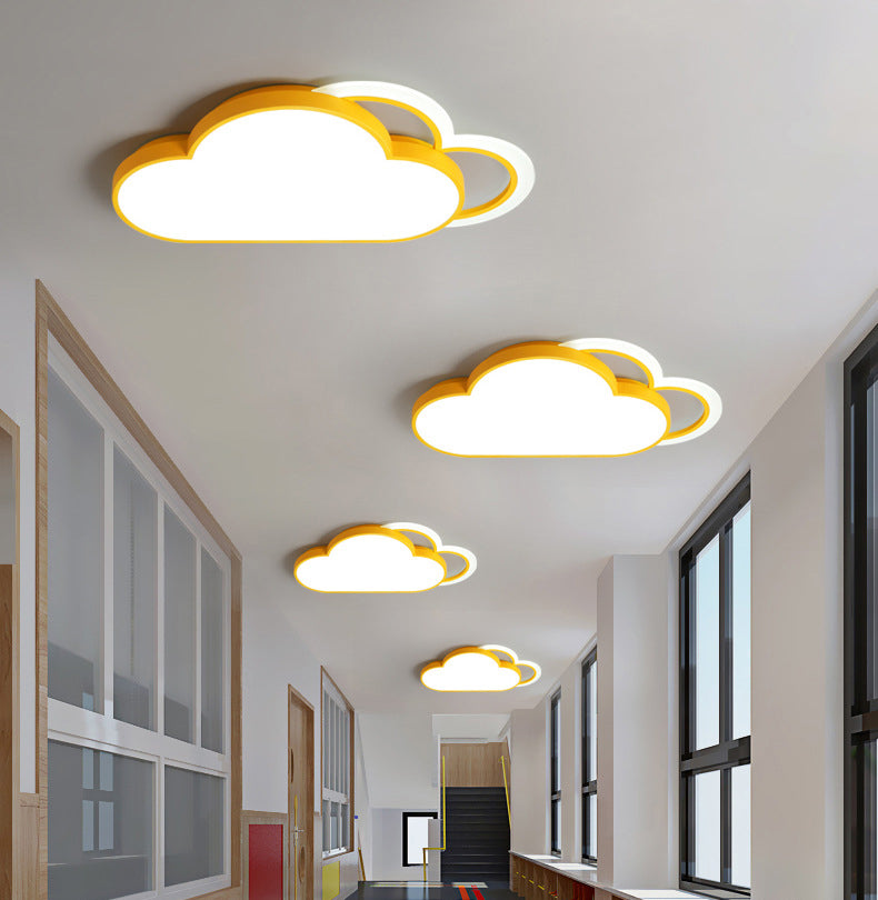 LED-Unterputzleuchte für Schlafzimmer, moderne, deckennahe Beleuchtung mit Cloud-Metallschirm