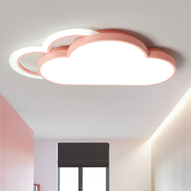 LED-Unterputzleuchte für Schlafzimmer, moderne, deckennahe Beleuchtung mit Cloud-Metallschirm