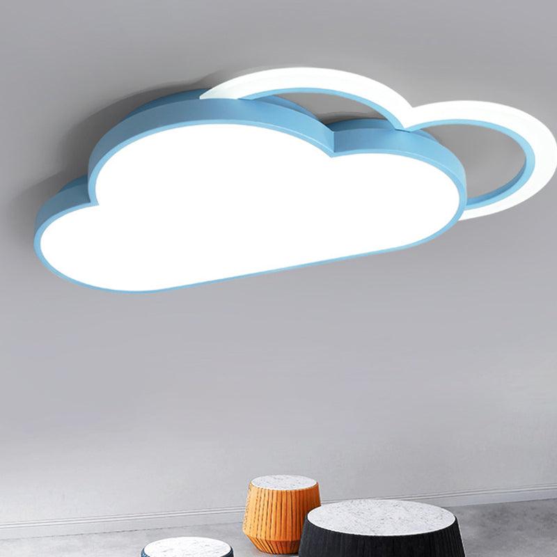 LED-Unterputzleuchte für Schlafzimmer, moderne, deckennahe Beleuchtung mit Cloud-Metallschirm