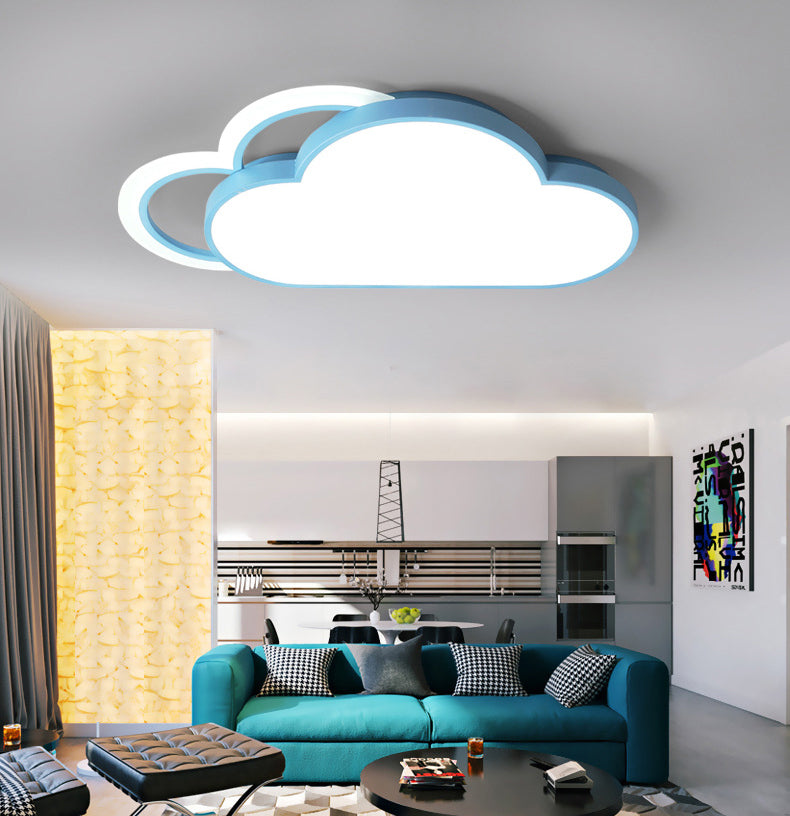 LED-Unterputzleuchte für Schlafzimmer, moderne, deckennahe Beleuchtung mit Cloud-Metallschirm