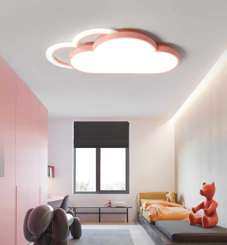 LED-Unterputzleuchte für Schlafzimmer, moderne, deckennahe Beleuchtung mit Cloud-Metallschirm